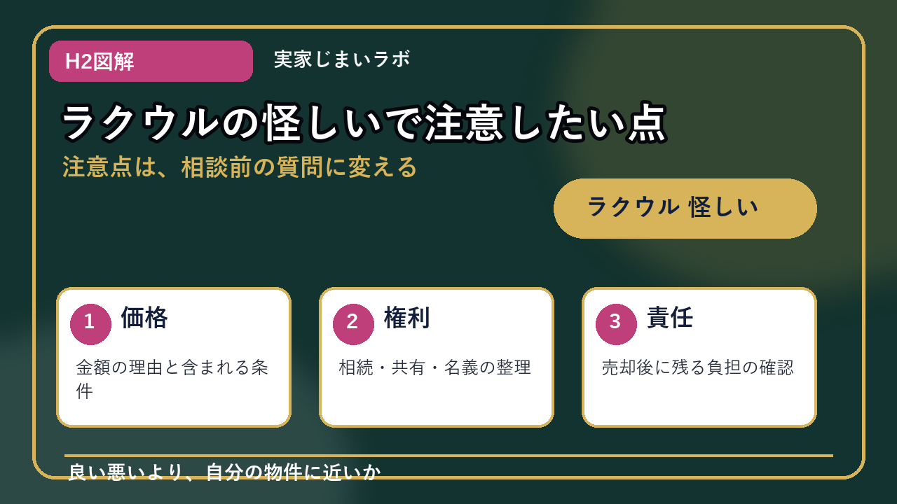 ラクウル 怪しいのH2内容を整理したインフォグラフィック3