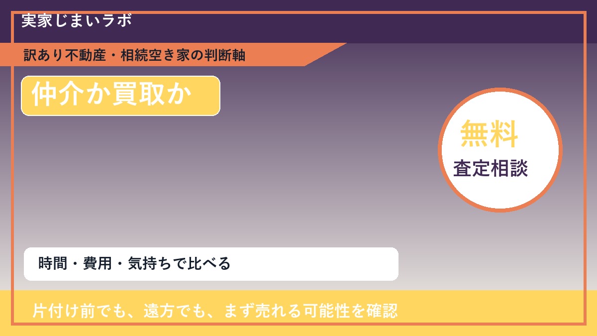 仲介と買取の判断フロー