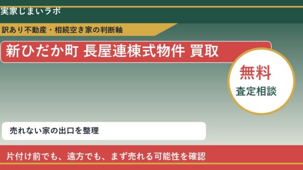 新ひだか町で長屋連棟式物件 買取を考える前に知るべき判断軸