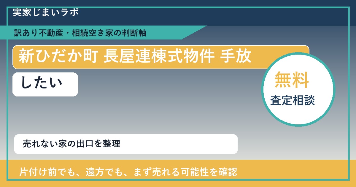 新ひだか町で長屋連棟式物件 手放したいに悩む方へ｜手放す前の判断軸 featured