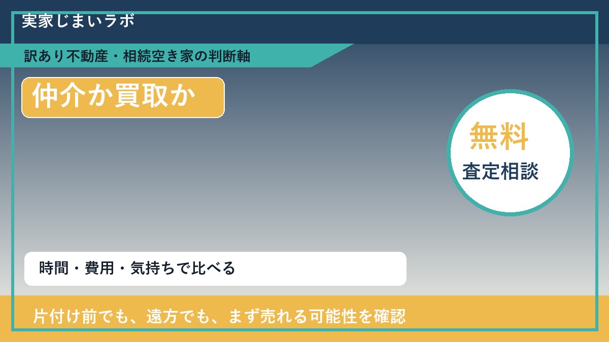 仲介と買取の判断フロー