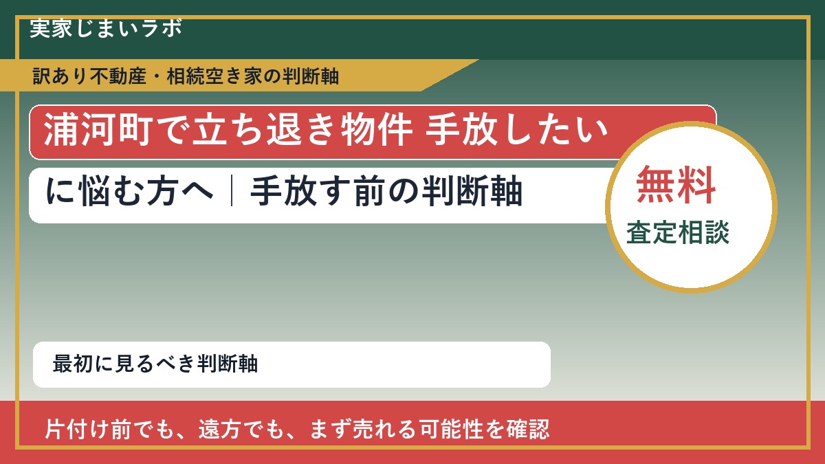 浦河町で立ち退き物件 手放したいに悩む方へ|手放す前の判断軸