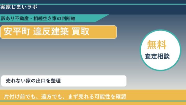 安平町で違反建築 買取を考える前に知るべき判断軸