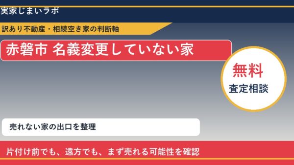赤磐市で名義変更していない家に悩む方へ｜手放す前の判断軸