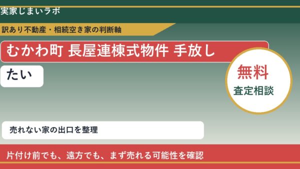 むかわ町で長屋連棟式物件 手放したいに悩む方へ｜手放す前の判断軸