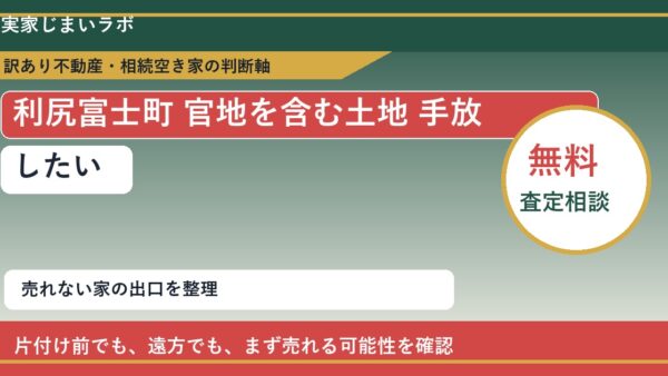 利尻富士町で官地を含む土地 手放したいに悩む方へ｜手放す前の判断軸