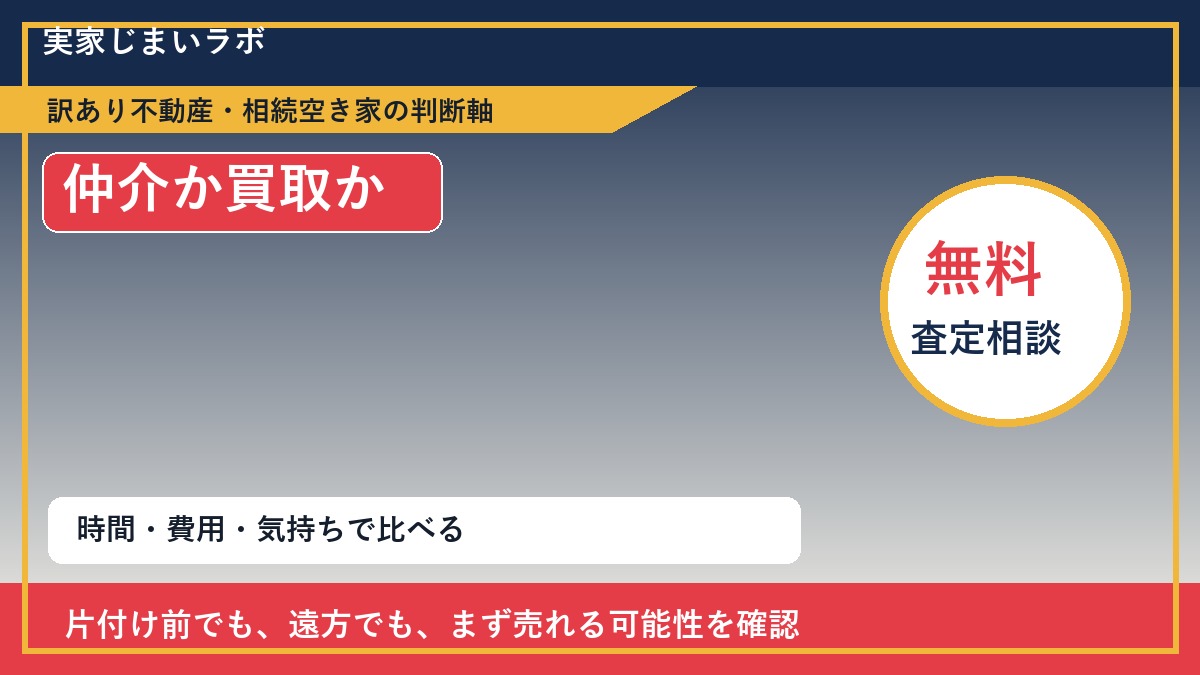 仲介と買取の判断フロー