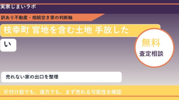 枝幸町で官地を含む土地 手放したいに悩む方へ｜手放す前の判断軸