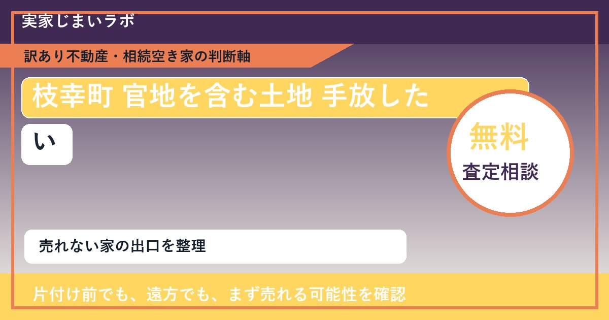 枝幸町で官地を含む土地 手放したいに悩む方へ｜手放す前の判断軸 featured