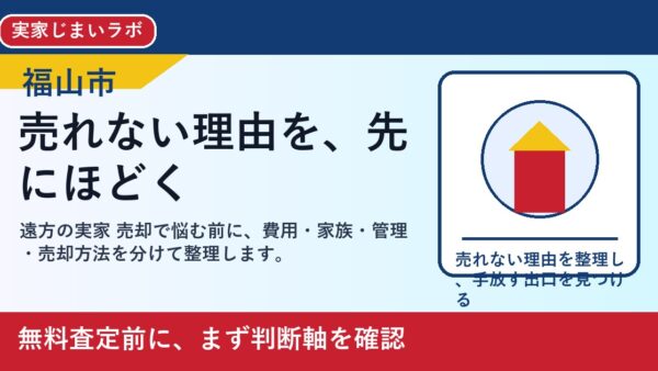 福山市で遠方の実家 売却を考える方へ｜後悔しない判断軸と相談先