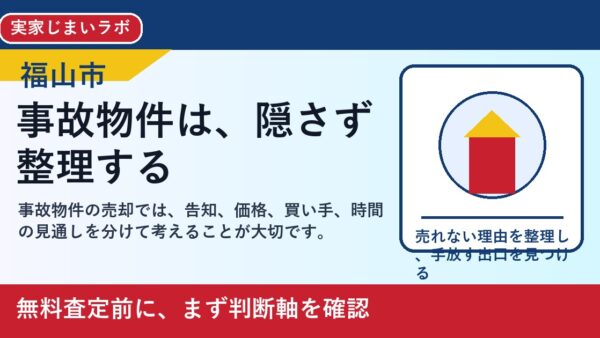 福山市で事故物件を売却したい方へ｜告知義務と手放し方を整理