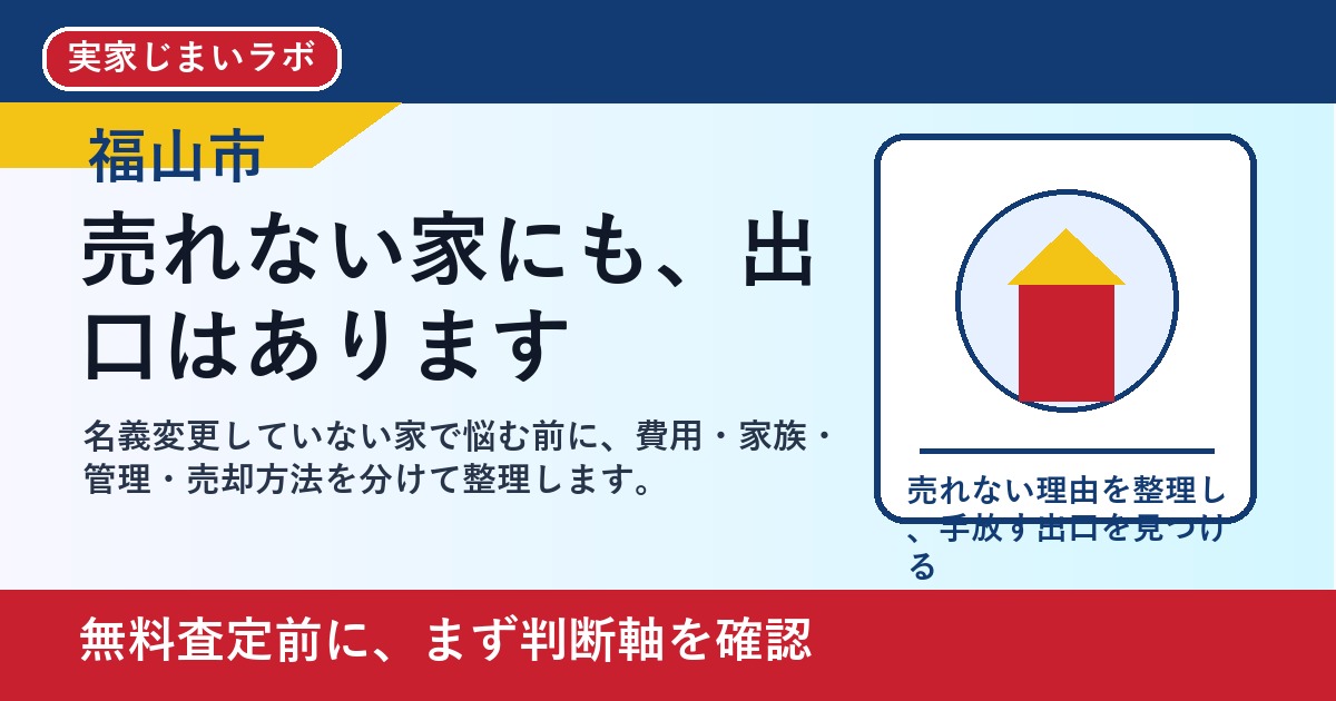 福山市で名義変更していない家を考える方へ｜後悔しない判断軸と相談先 featured