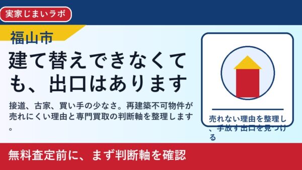 福山市で再建築不可物件を売却するには｜断られた家の出口を整理