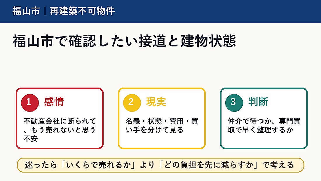 福山市で確認したい接道と建物状態