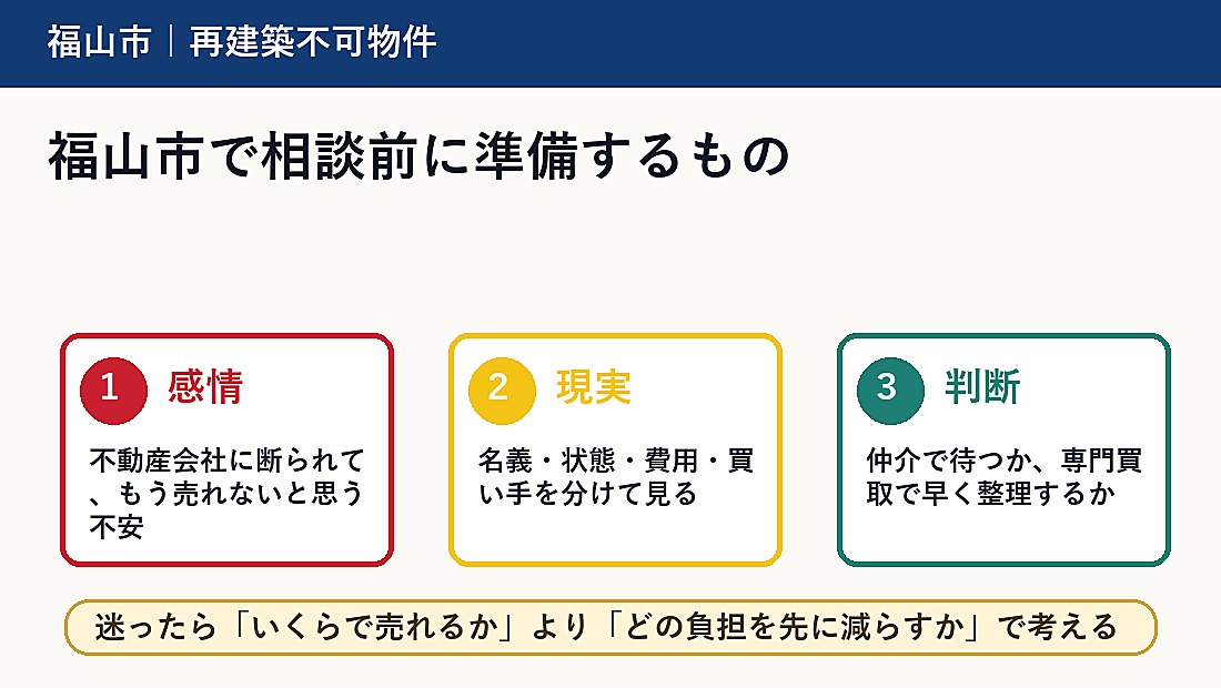 福山市で相談前に準備するもの