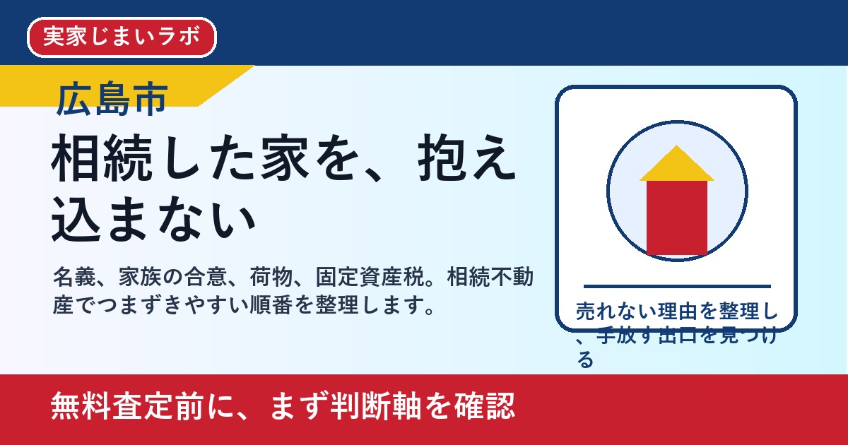 広島市で相続不動産を売却する前に｜家族で後悔しない整理の進め方 featured