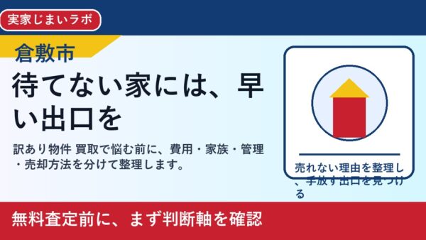 倉敷市で訳あり物件 買取を考える方へ｜後悔しない判断軸と相談先