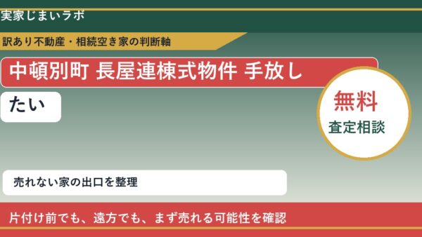 中頓別町で長屋連棟式物件 手放したいに悩む方へ｜手放す前の判断軸
