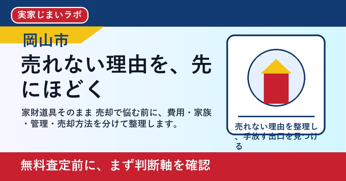 岡山市で家財道具そのまま 売却を考える方へ｜後悔しない判断軸と相談先 featured
