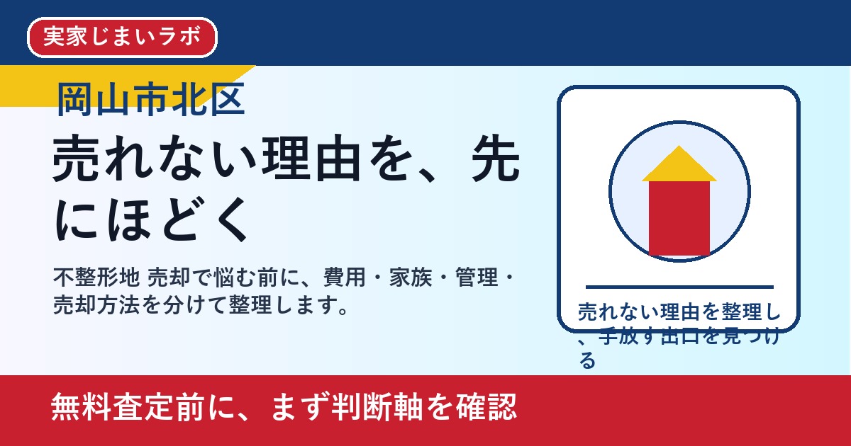 岡山市北区で不整形地 売却を考える方へ｜後悔しない判断軸と相談先 featured