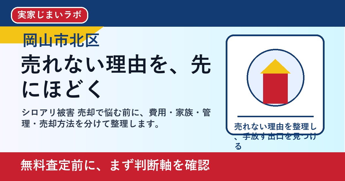 岡山市北区でシロアリ被害 売却を考える方へ｜後悔しない判断軸と相談先 featured