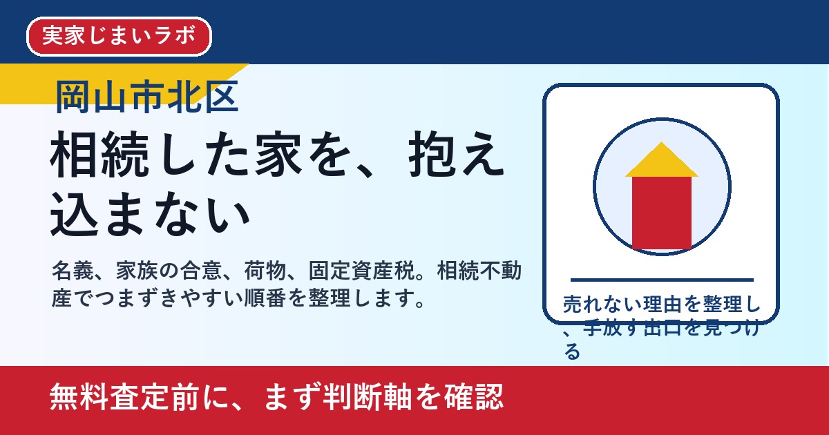岡山市北区で相続不動産を売却する前に｜家族で後悔しない整理の進め方 featured