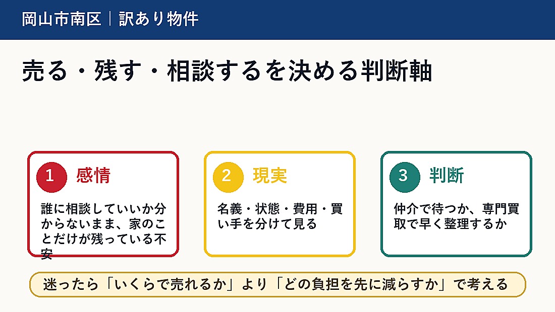 売る・残す・相談するを決める判断軸