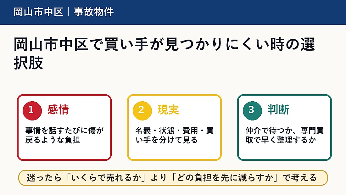 岡山市中区で買い手が見つかりにくい時の選択肢