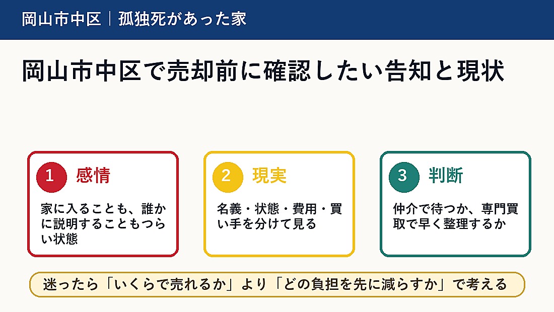 岡山市中区で売却前に確認したい告知と現状