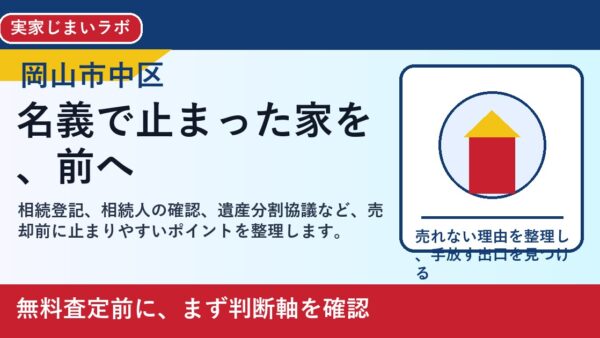 岡山市中区で相続登記していない家は売却できる？手続き前に整理すること