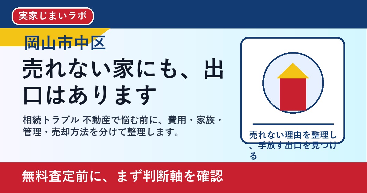 岡山市中区で相続トラブル 不動産を考える方へ｜後悔しない判断軸と相談先 featured