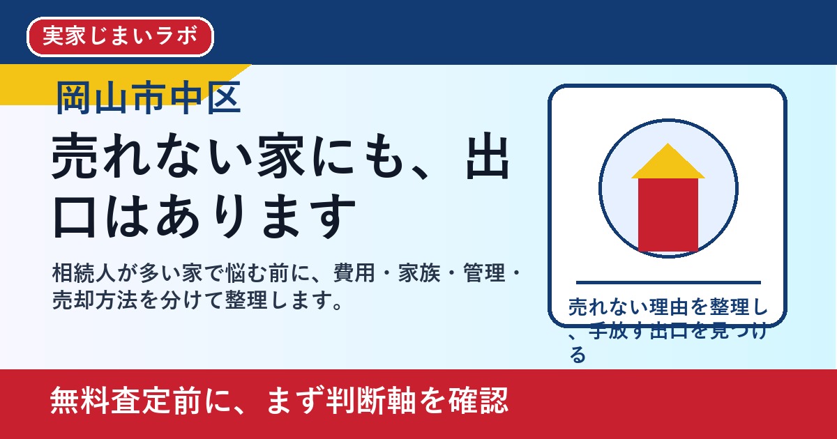 岡山市中区で相続人が多い家を考える方へ｜後悔しない判断軸と相談先 featured