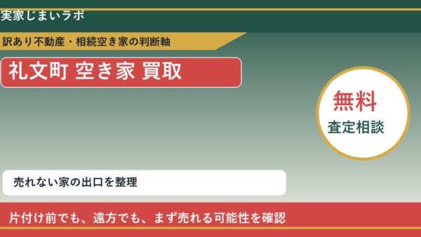 礼文町で空き家 買取を考える前に知るべき判断軸