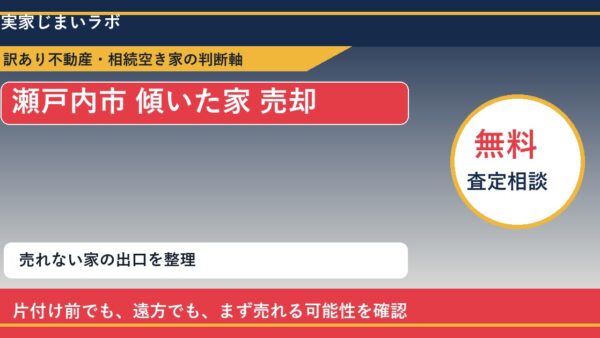 瀬戸内市で傾いた家 売却に悩む方へ｜手放す前の判断軸