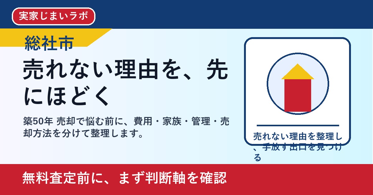 総社市で築50年 売却を考える方へ｜後悔しない判断軸と相談先 featured