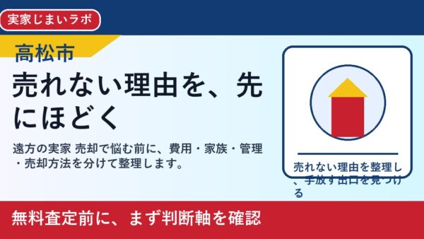 高松市で遠方の実家 売却を考える方へ｜後悔しない判断軸と相談先