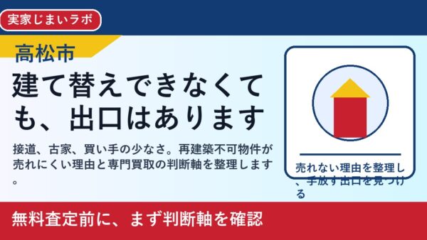 高松市で再建築不可物件を売却するには｜断られた家の出口を整理