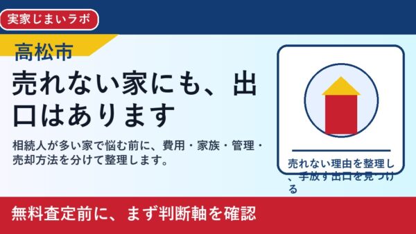 高松市で相続人が多い家を考える方へ｜後悔しない判断軸と相談先