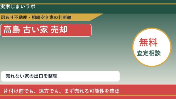 高島で古い家 売却に悩む方へ｜手放す前の判断軸