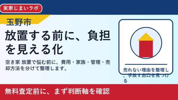 玉野市で空き家 放置を考える方へ｜後悔しない判断軸と相談先