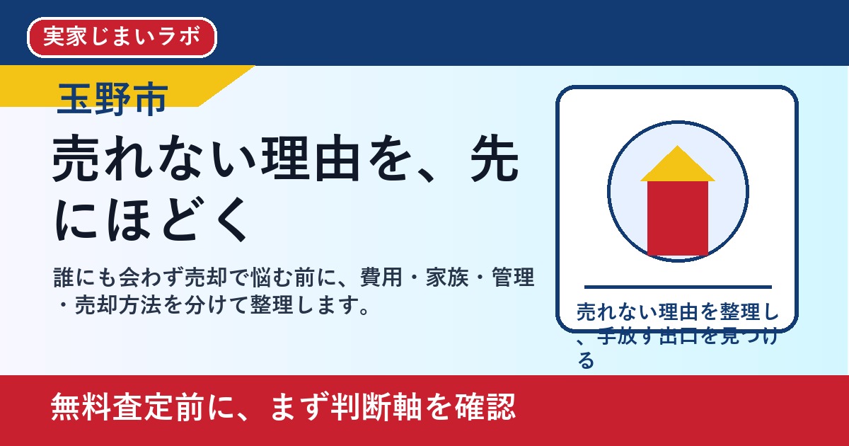 玉野市で誰にも会わず売却を考える方へ｜後悔しない判断軸と相談先 featured