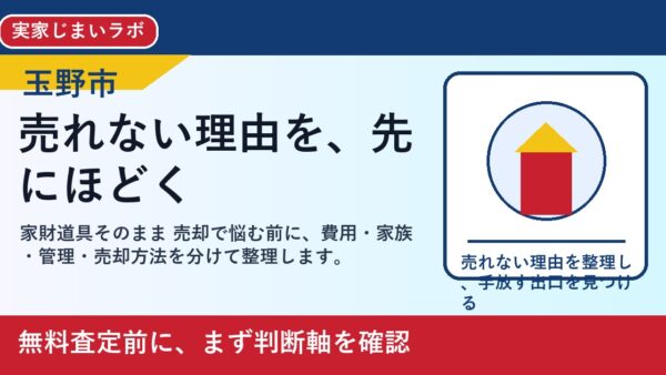 玉野市で家財道具そのまま 売却を考える方へ｜後悔しない判断軸と相談先