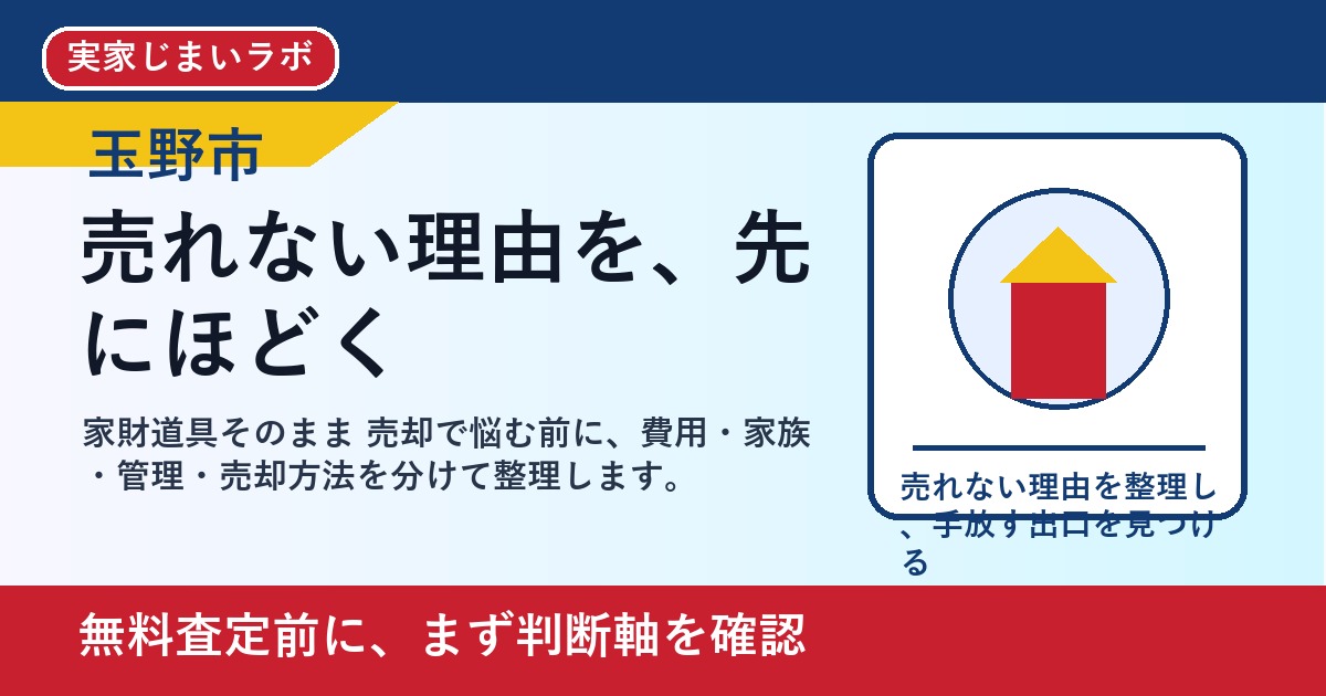 玉野市で家財道具そのまま 売却を考える方へ｜後悔しない判断軸と相談先 featured