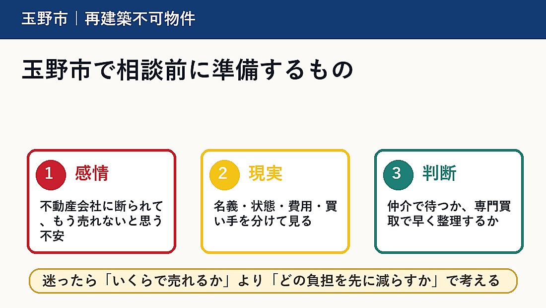 玉野市で相談前に準備するもの