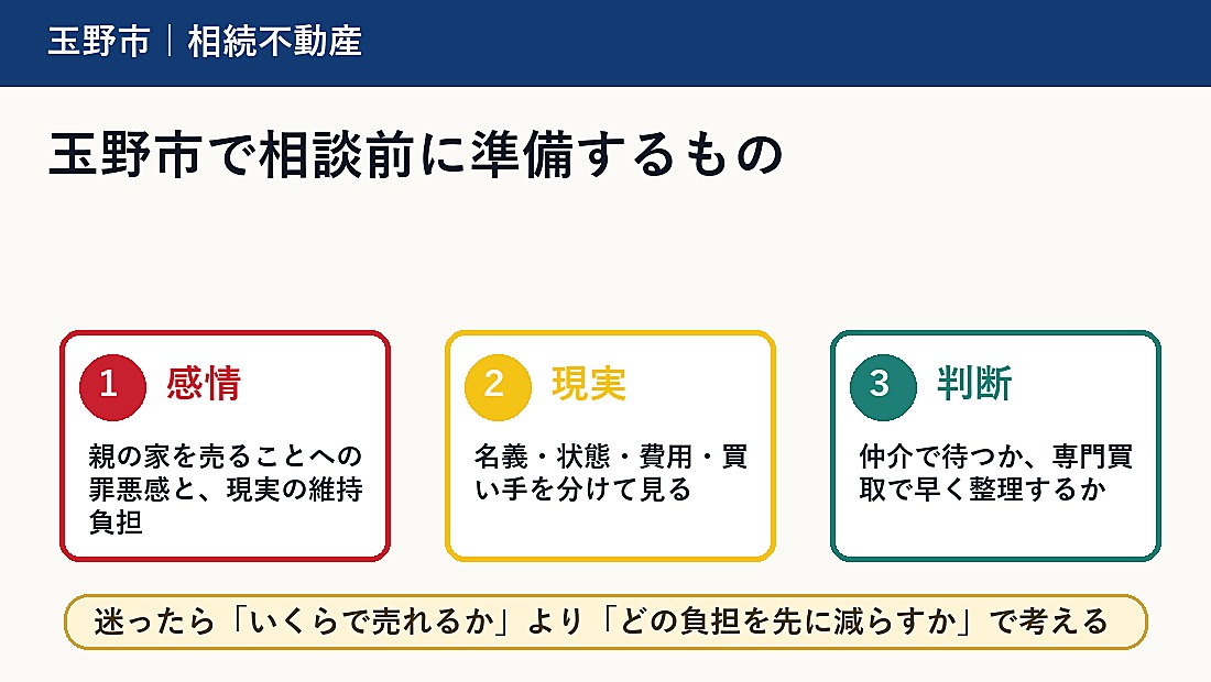 玉野市で相談前に準備するもの