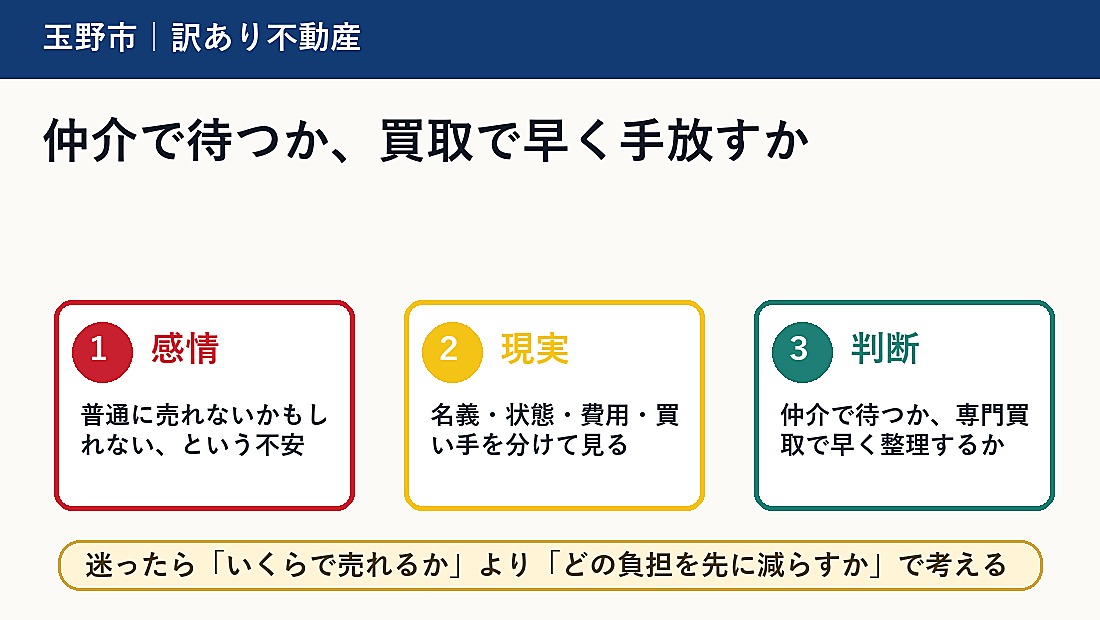 仲介で待つか、買取で早く手放すか